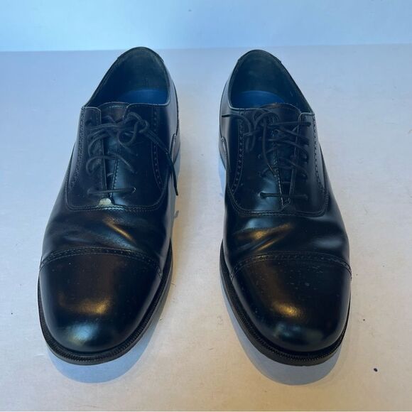 Bostonian Men\'s Cap Toe Black Leather Dress Shoes Lace Up Size 10 main image 7
